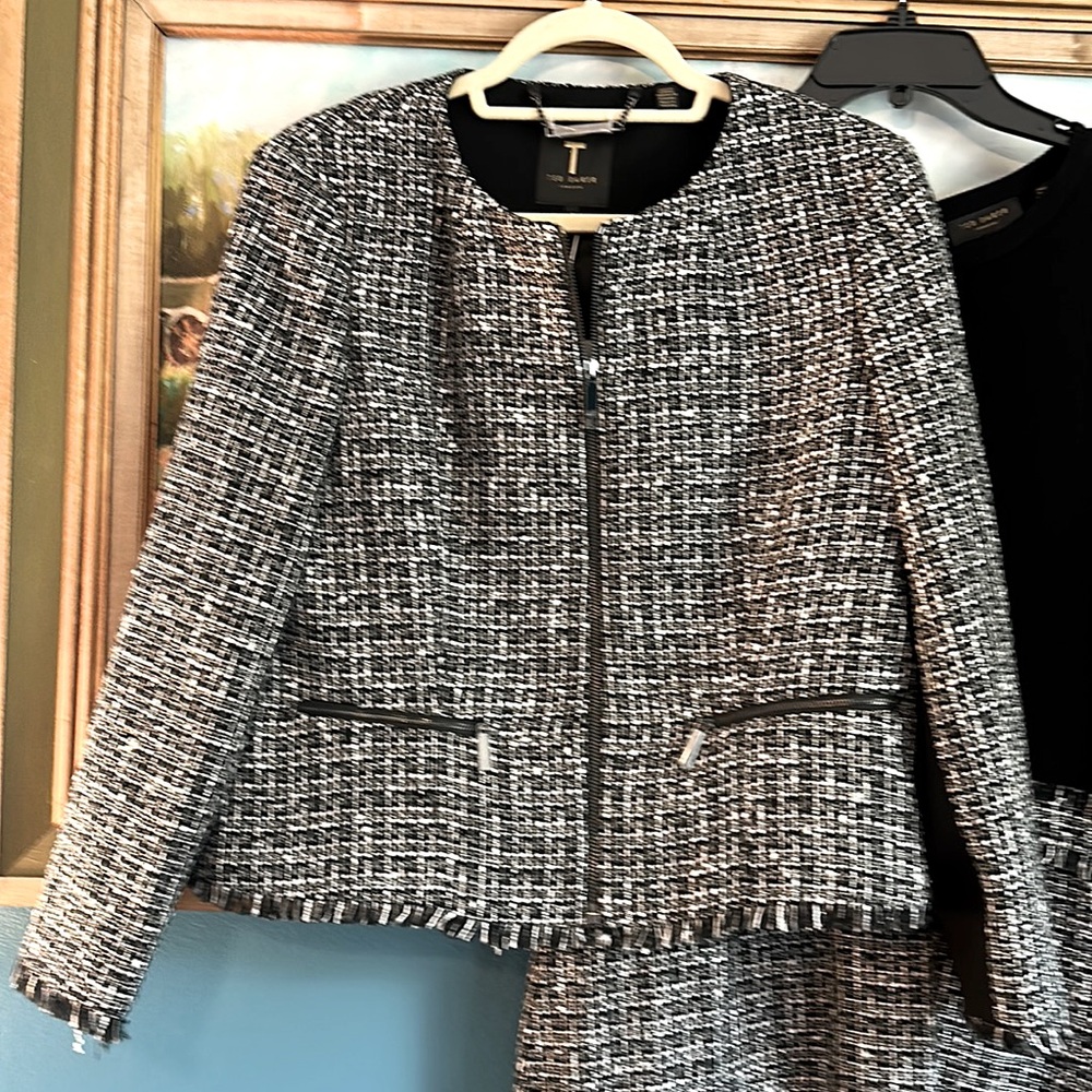 Ted baker, London jacket size 4 fringed never been worn
